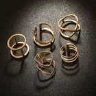 6Pcs/Set Vintage Knuckle Stacking Wedding Ring Set Women Charm Jewelry Metal Twined Cross Bohemian Knuckle Ring