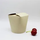 Noodle take out container to go box round soup packaging paper bowl