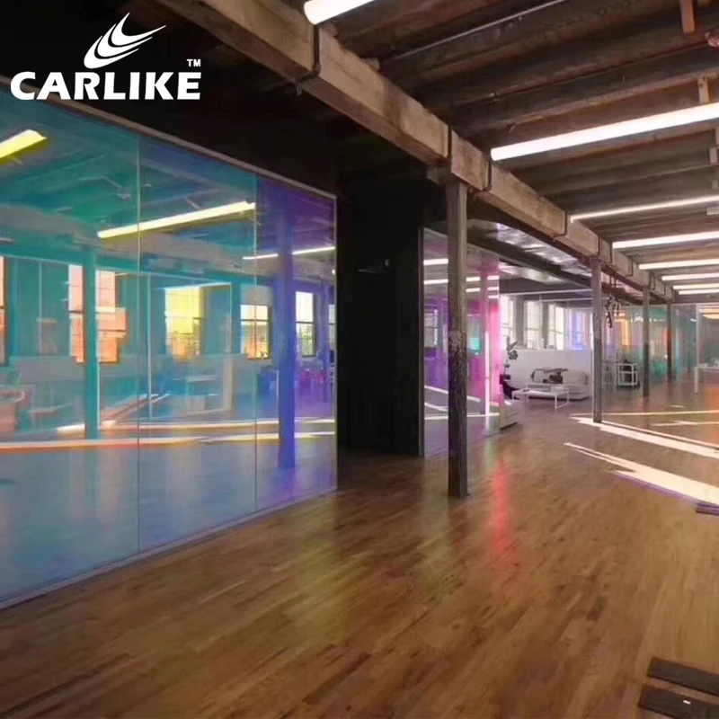 CARLIKE gökkuşağı renkli akıllı güvenlik bina camı pencere renkli Film