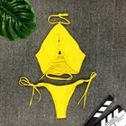 Padded Beachwear Women One Piece Monokini Suit Swimwear Bathing Beach Bikini Up