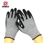 Best price hppe wear and cut resistant multi purpose safety work foam latex gloves