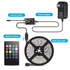 音楽制御 LED ストリップライト、防水 16.4ft/5 メートル 150 Led RGB SMD5050 柔軟な変色ライトストリップキット