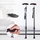 Medical walking stick with multi-functional telescopic walking stick with four corners