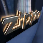 Customized Chinese factory waterproof metal led backlight metal word
