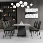 Dining Table Modern Simple Western Food Rectangular Rock Plate Dining Table Chair Combination