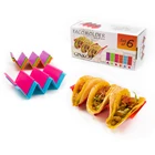 Food Color Box High Quality Food Grade Plastic Taco Stand Tray 6 Pack Taco Holder