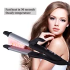 Wholesale LCD Display 1 Inch Flat Iron Ceramic Barrel 2 in1 Hair Straightening Curler