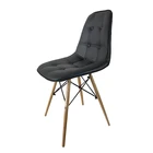 High quality Modern design dining room furniture wood+PVC seat colorful dining chair