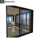 Indoor anti theft design soundproof aluminum horizontal sliding glass window