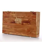 Wholesale luxury 6 bottle wine packing box and wooden wine gift box with tools