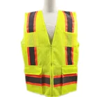 MESH zipper pockets EN20471 reflector yellow orange safety jacket reflective vest