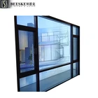 Cheap Price New Professional Design Durable Black Double Glazed Top Hung Casement Aluminium Windows