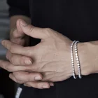 Zirconia Mens Hip Hop Jewelry Stainless Steel Cubic Zirconia CZ Chain Women Mens Iced Out Luxury Diamond Tennis Bracelet