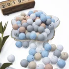 9mm/12mm/15mm/20mm DIY Silicone Chew Beads Round Soft Silicone Teething Beads Baby Necklace and Bracelet Made