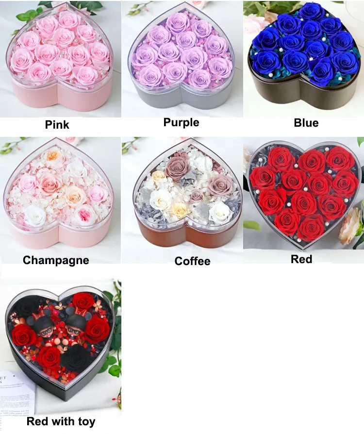 2019 valentines day gift eternal rose preserved flower acrylic