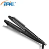 2 in 1 Lock system 1 inch ceramic curling wand hair straightener with massage comb home use hair Curling brush