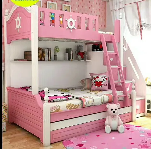 أسعار المصنع رخيصة سرير طابقي للأطفال مع سلالم للمنزل الأثاث: أثاث غرف النوم