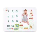 Wholesale Hot Sale Microfiber Flannel Fleece Super Soft Fabric Monthly Milestone Baby Blanket