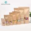 /product-detail/reusable-food-pouch-stand-up-zip-lock-kraft-paper-bags-with-window-manufacturer-62230553200.html