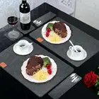 Placemats Placemats 44*32 Cm Heat Resist Felt Placemats With Coasters Cutlery Bags