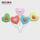 Hot sell fruity sweet heart shape candy mallow pop for Valentine
