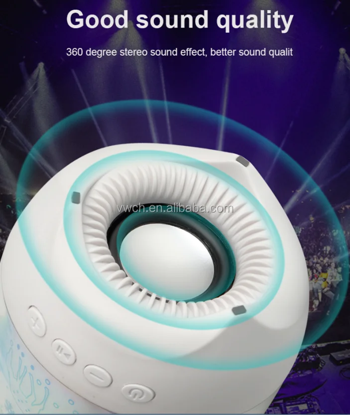 Bluetooth Speaker Portable Smart Touch LED Night Light with 3D Glass Music Player Hands-free with TF Card 7color Charging - ANKUX.COM