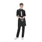 High Quality Mens Funy Design Apron Grey Cotton Cook Apron