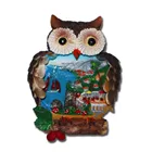 Customized resin fridge magnet souvenirs owl