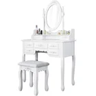 Makeup Dresser Mirror Wooden Dresser French Furniture Dressing Table
