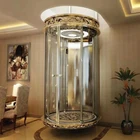 Cheap 4 person passenger home small round glass elevator lift price