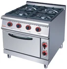 Chinese Stainless Steel Commercial Restaurant Cooking Gas Range With Oven