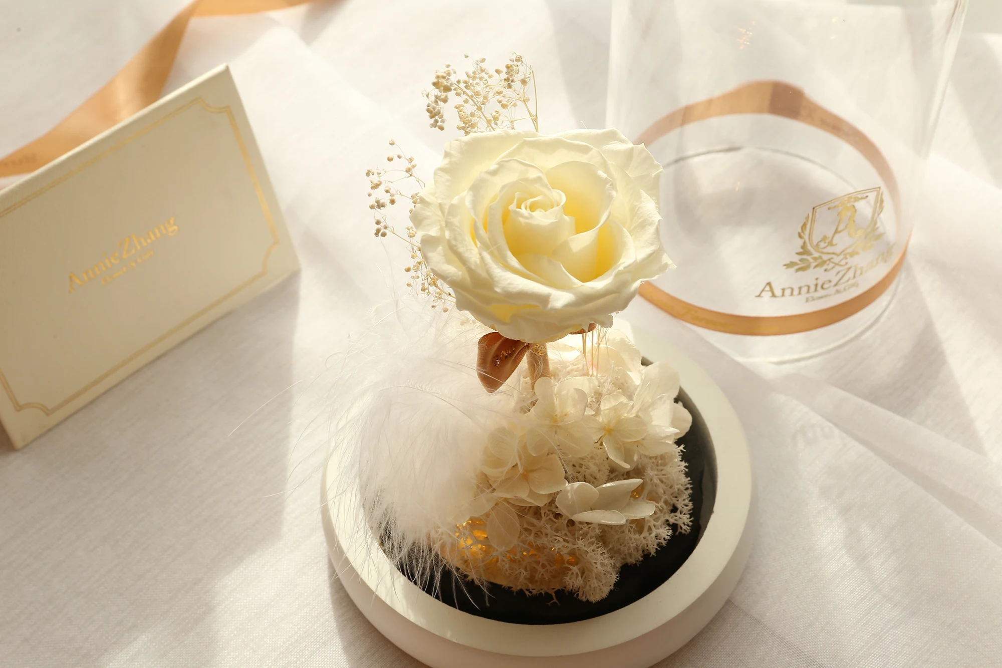 flower for valentines day preserved fresh flower glass gift box