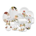 Cheap 58pcs decor opal glassware tableware tempered opal glass dinner set