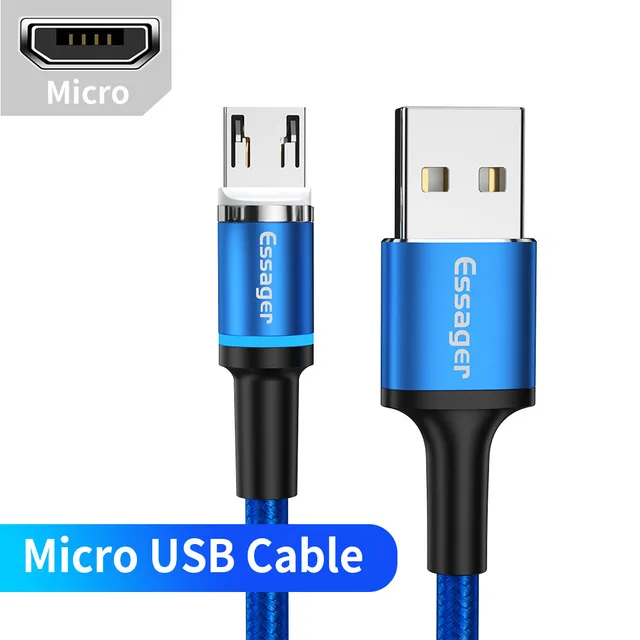 Essager 2019 Newest Magnetic Charging Data Micro USB Cable For android IOS Type C - ANKUX.COM
