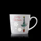 Daily used christmas theme exquisite ceramic coffee mug with printing decal