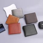 Hot-sale contrast color rfid wallet with coin purse custom leather wallet genuine leather mens leather wallet