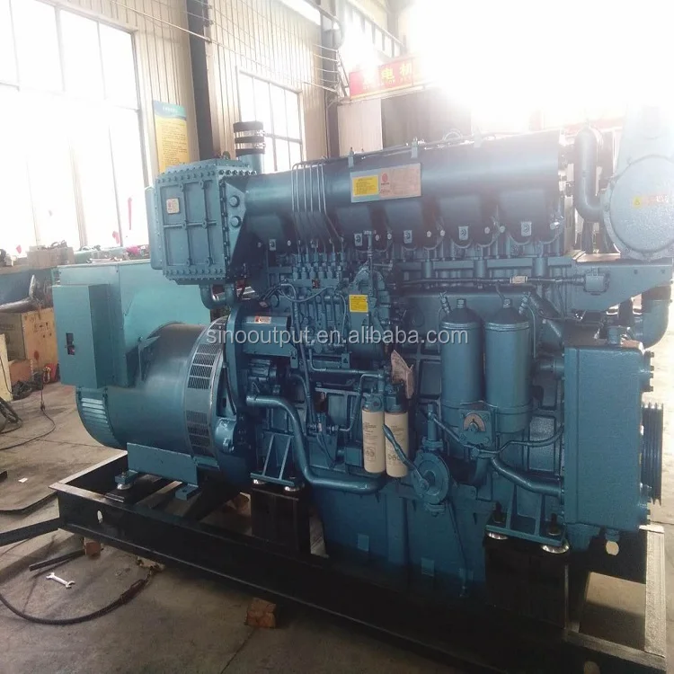 Sinooutput Marine Diesel Generator 50HZ Weichai Engine WHM6160 Stamford Alternator CCFJ400J-W 400KW 1500rpm 3 Years 380V/400V