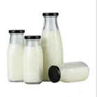 2019 hot sale custom 500ml clear beverage juice milk glass bottle for water