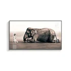 New design printed beautiful elephant painting on canvas for home