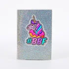Glitter unicorn custom diary cartoon notebook for school children kids