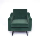 Laynisno living room furniture velvet green morden single sofa