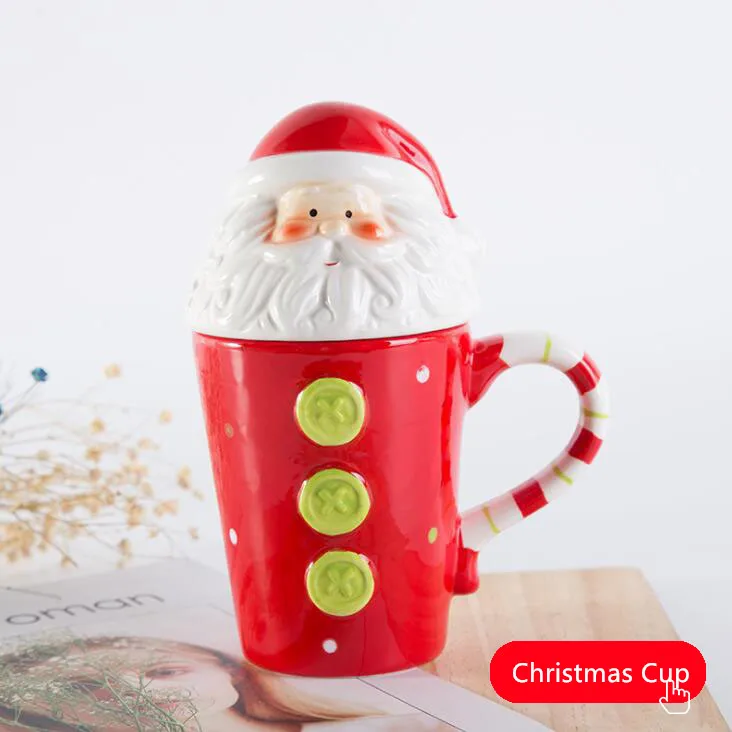 selling cute snowman ceramic breakfast milk christmas gift mug