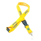 20X900Mm High Quality Detachable Buckle Jacquard Id Leather Badge Holder Lanyard