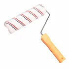 Low price decorative base tool polyester roller plastic handle textured oil paint roller brush