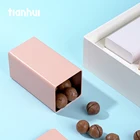 Large Paper Gift Box With Clear PVC Window Transparent Lid Card Tube Packaging Mini Square Tin Cans