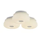 3 Lights european modern design remote control smd pe black and white color iron base living led room ceiling lamp
