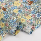 Quick delivery stylish beautiful 40s woven europe cotton printed poplin stocklot fabric vintage flower