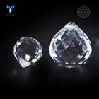 Transparent Faceted Crystal Ball Pendants Prism Crystal Hanging Ball Beads For Home Decoration