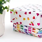 New Design Hot Stamping Printing Happy Birthday Tissue Paper Wrapping For Gifts