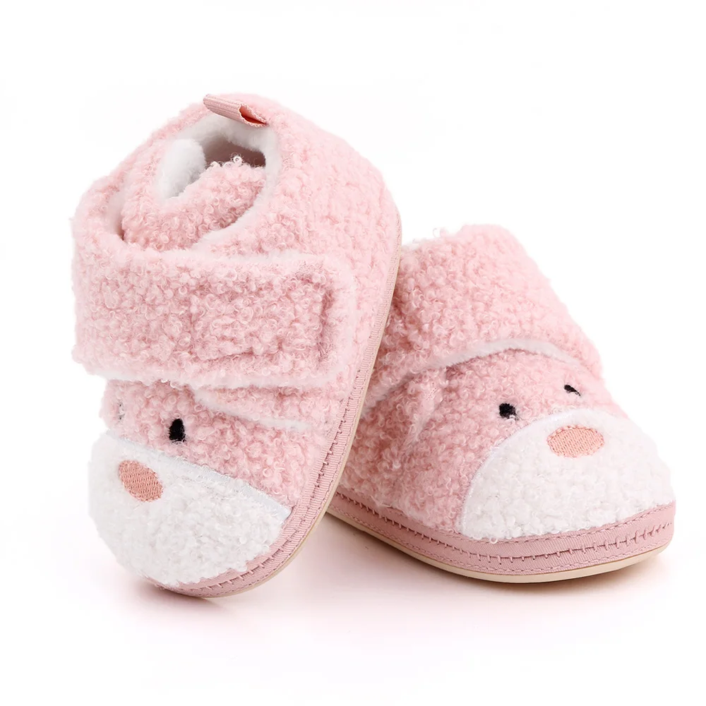High quality cotton toddler shoes lovely cartoon warm baby shoes in winter manufacture